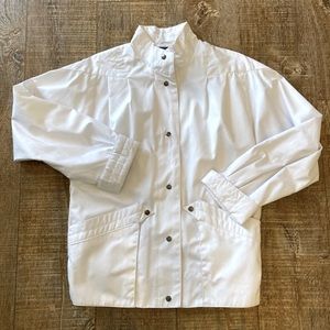 Ms. Freddi Vintage Rain Jacket White Small